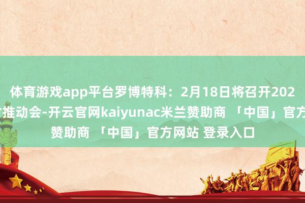体育游戏app平台罗博特科：2月18日将召开2025年第一次临时推动会-开云官网kaiyunac米兰赞助商 「中国」官方网站 登录入口