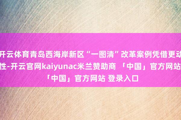 开云体育青岛西海岸新区“一图清”改革案例凭借更动性与实用性-开云官网kaiyunac米兰赞助商 「中国」官方网站 登录入口