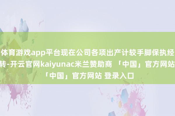 体育游戏app平台现在公司各项出产计较手脚保执经常有序运转-开云官网kaiyunac米兰赞助商 「中国」官方网站 登录入口